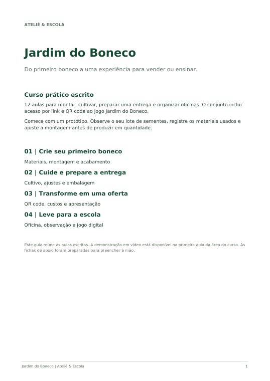 Capa real do guia completo incluído no kit